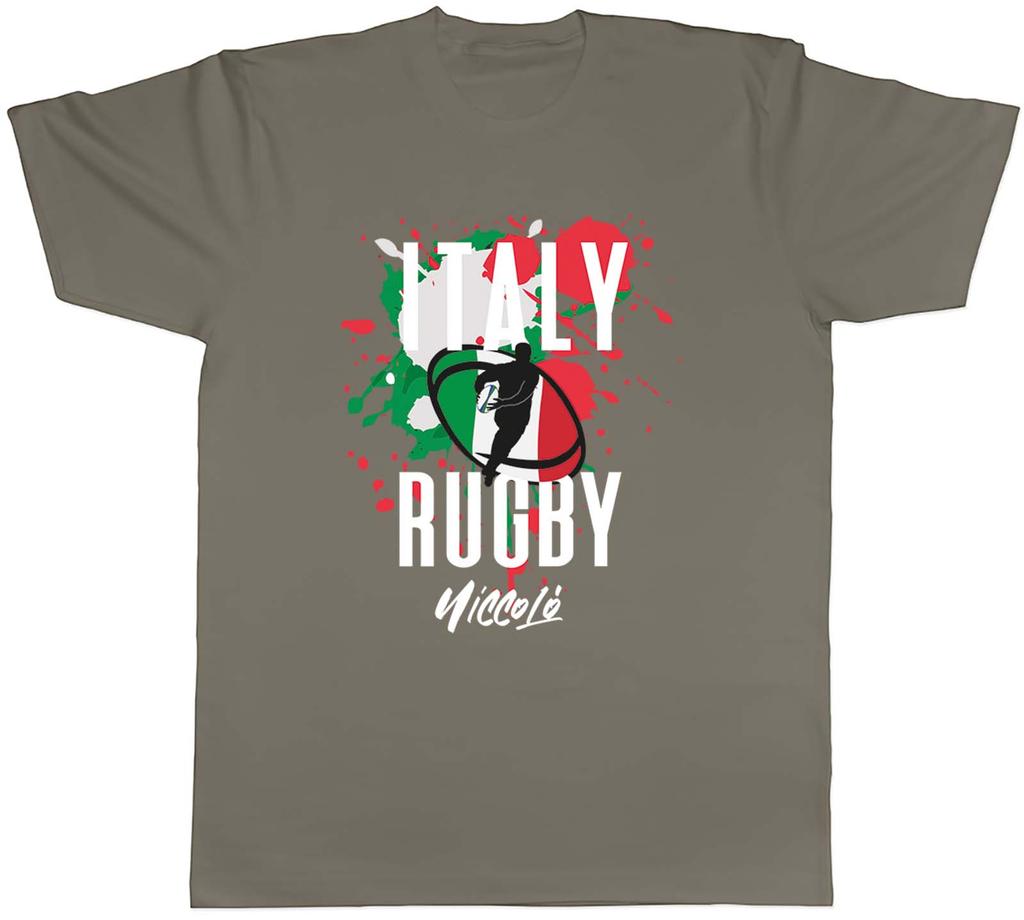 Personalised Italy Rugby TShirt Unisexs Supporters 6 Nations Union Unisex Tee