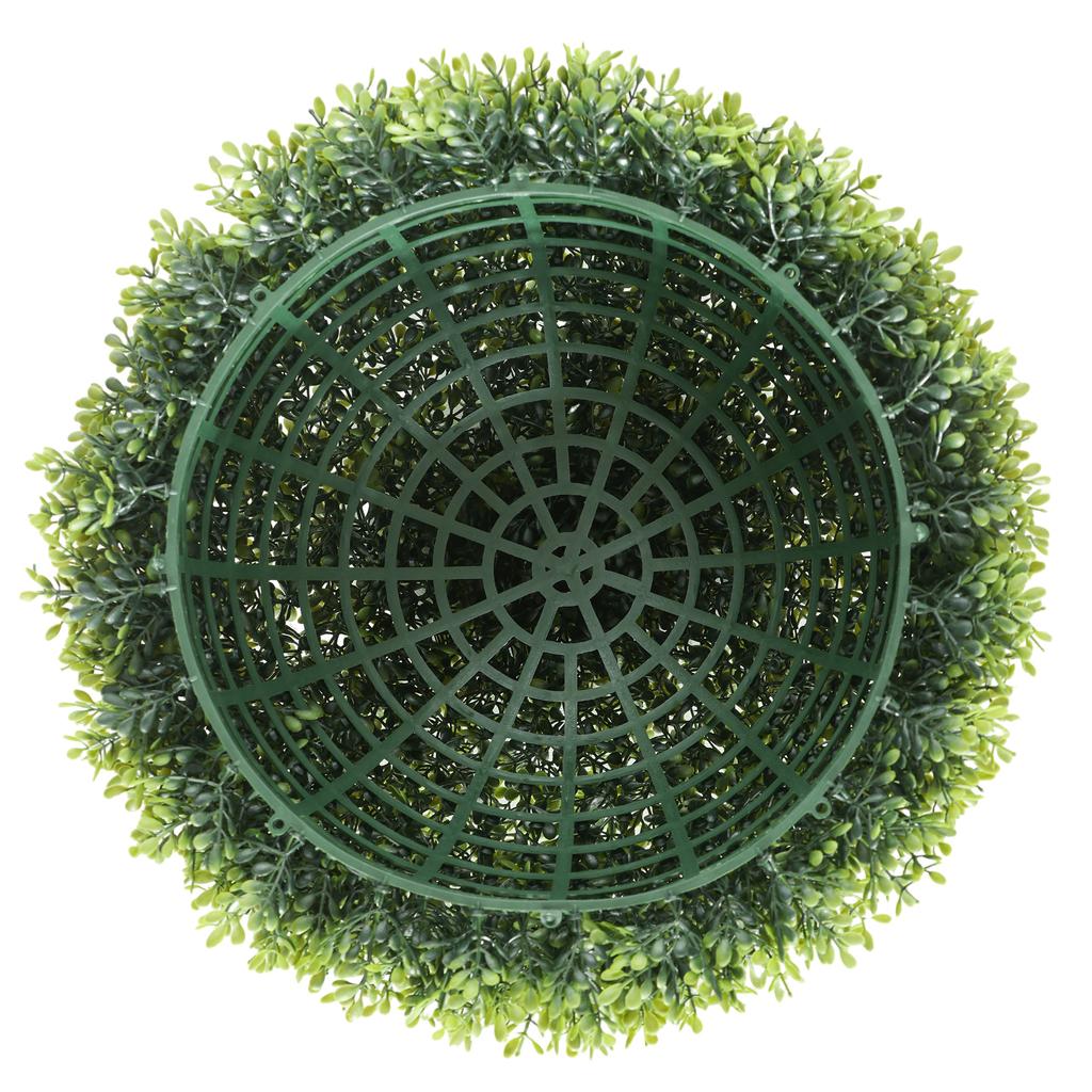 Set of 2 Artificial Boxwood Plants in PE, 40cm, for Indoors and Outdoors. Green