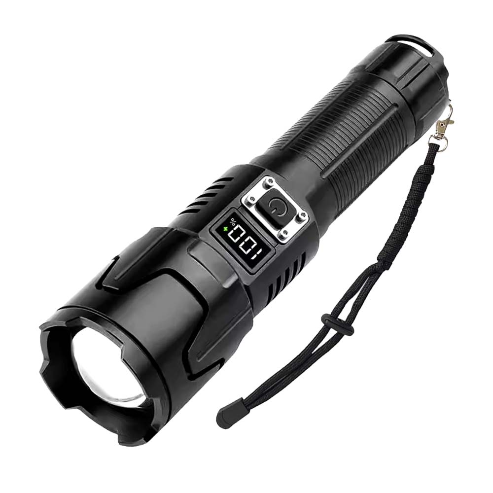New 3000LM Lumens High Power LED Flashlight White Laser Telescopic Zoom Tactical Flashlight Powerful Long Range Emergency Torch