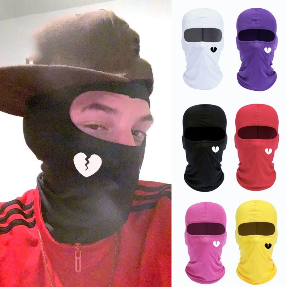 Portable Heartbreak Printed Face Cover Polyester Cycling Ski Mask Summer