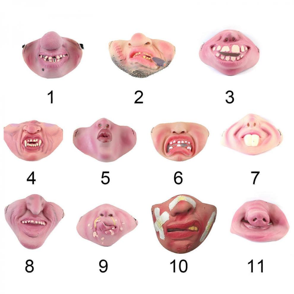 (11) Lustige Latex-Halbgesichtsmasken