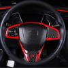 Красная внутренняя накладка на руль для Honda Civic 2016-2020 10-го поколения