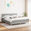 3140705 vidaXL Divan Bed with Mattress Light Grey 160x200cm Fabric