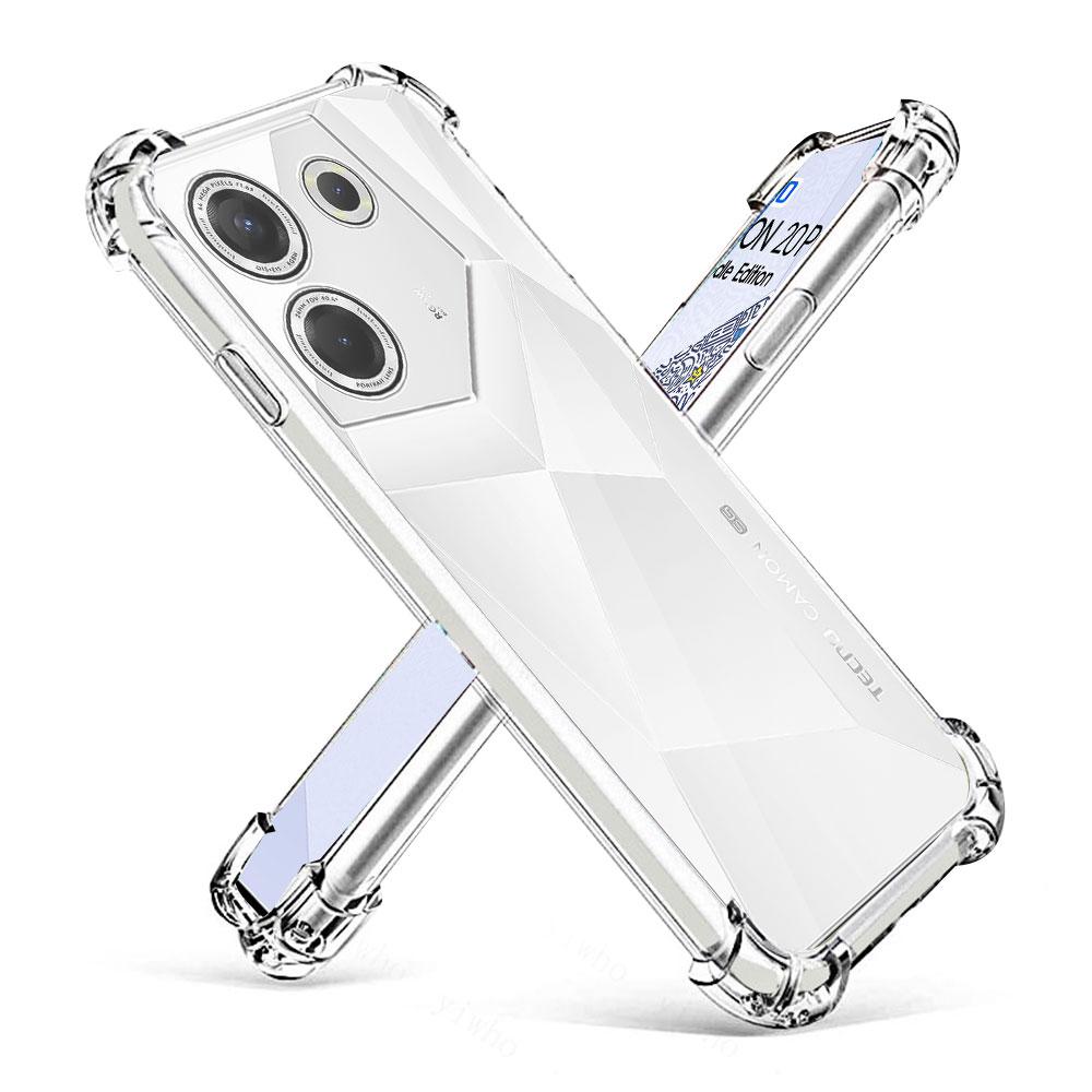 Для Tecno Camon 20 Pro Чехол Силиконовый Мягкий Прозрачный Чехол Для Tecno Camon 20 Прозрачный Противоударный Чехол Для Tecno Camon 20 Pro Fundas
