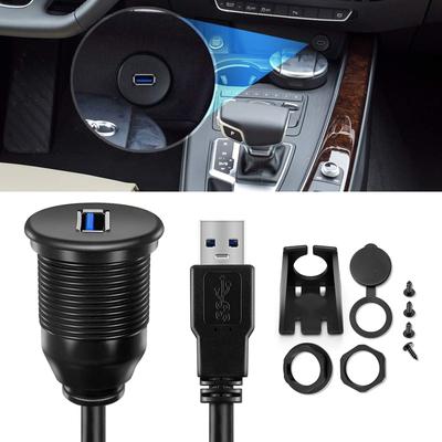 Удлинительный кабель USB3.0 папа-мама AUX для скрытой установки для автомобиля, грузовика, лодки, мотоцикла, приборной панели, длиной 1/2 метра