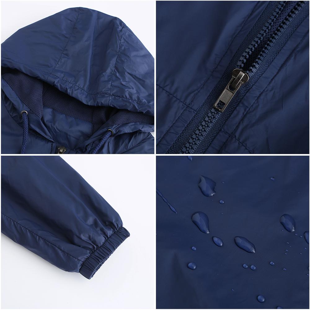 Женская ветровка с капюшоном, легкая дождевик, уличный короткий плащ, легкая сетчатая тонкая верхняя одежда на молнии, непромокаемая одежда