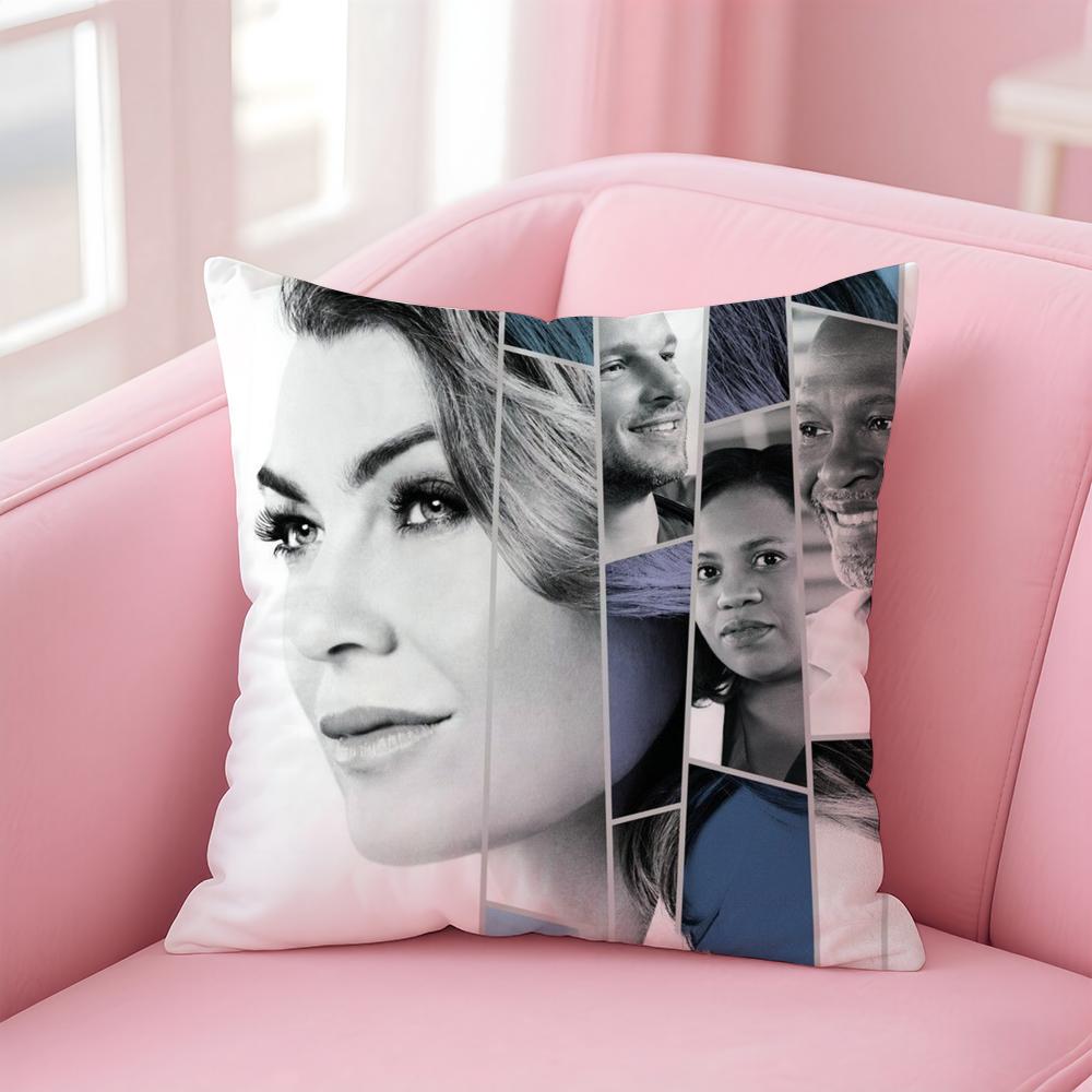 G-Greys Anatomy Cushion Cover Home & Car Multi-Scene Pillow Cover - Reversible, Soft & Durable for Daily Use