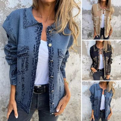 Пальто осень-весна с карманом-клапаном, отложным воротником, длинными рукавами, однобортным, на пуговицах, повседневная одежда в стиле ретро, верхняя одежда для активного отдыха, повседневная куртка