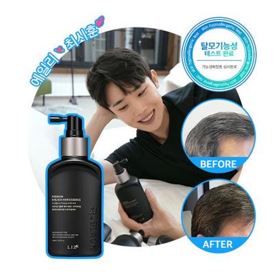 Лиз К. Чой Си-Хун рекомендует премиум-эссенцию Al Black Grey Hair Loss Hair Essence 150 мл Scalp Care Clinic Care Protein Hair Tonic Ampoule, 1 шт.