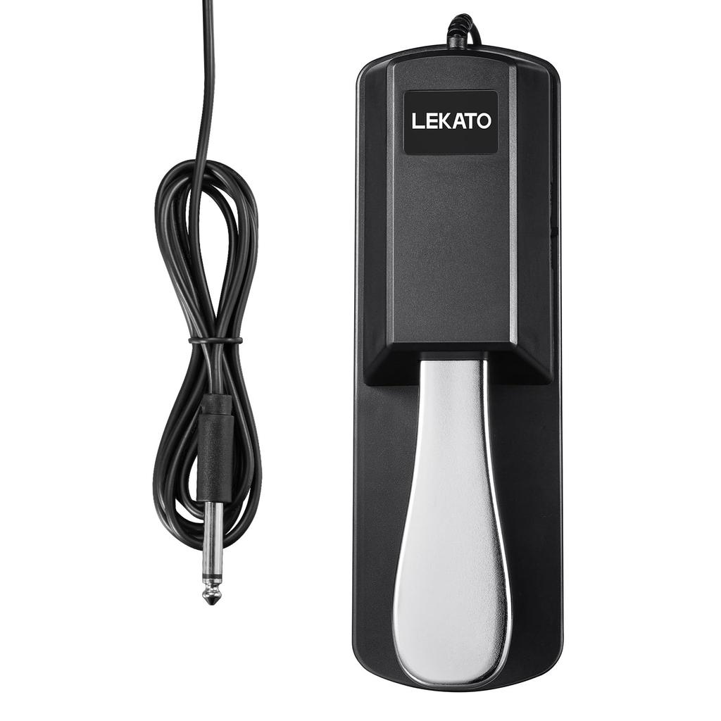 Педаль сустейна LEKATO для MIDI цифрового пианино, универсальная педаль пианино с переключателем полярности, входной разъем, совместимый с Yamaha Casio Roland Korg