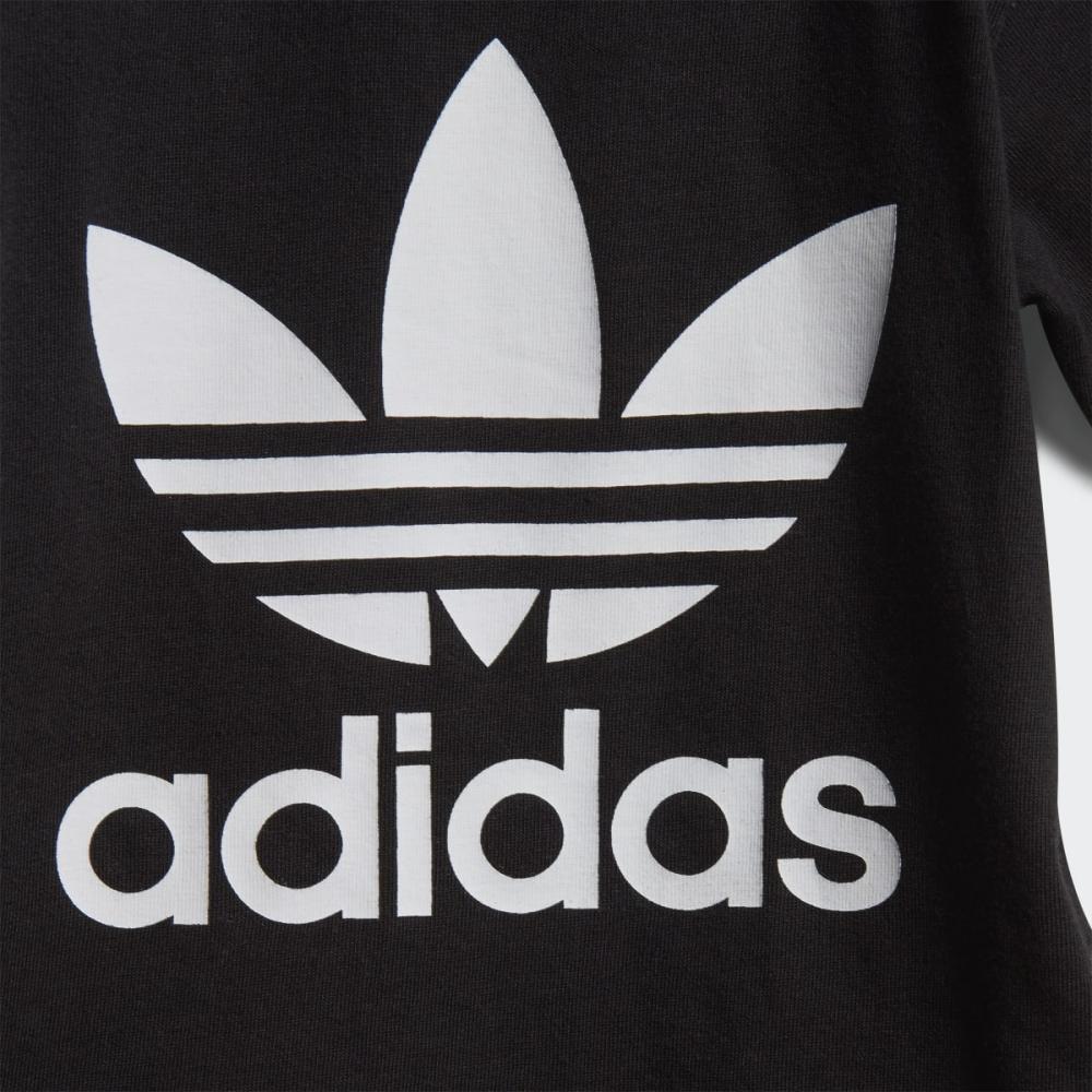 adidas Футболка с трилистником черно-белая