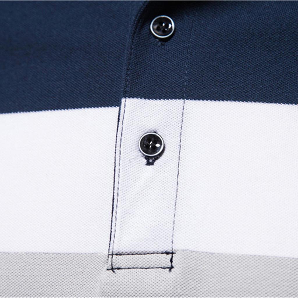 Men's Summer Fashion Striped Print Casual Short Sleeve T-shirt Men