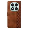 For Xiaomi Redmi Note 14 Pro 4G Leather Case Imprinted Checkered Pattern Wallet Stand Flip Phone Cover