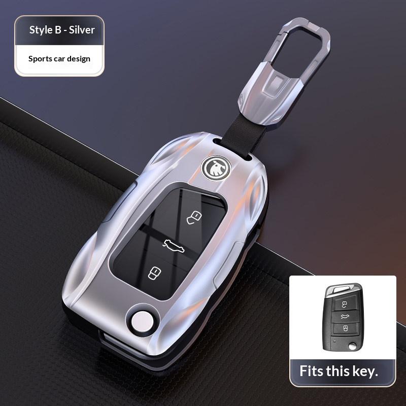 Zinc Alloy Car Key Case Cover for Skoda VRS Octavia Kamiq Kodiaq Karoq RS Superb Fabia Rapid Key Protection Cover Accessories ES7