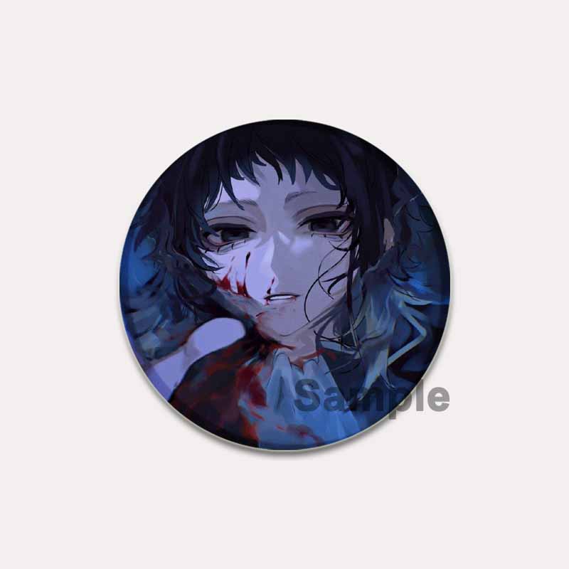 32/44/58 мм Булавка Bungo Stray Dogs Круглая мультяшная брошь ручной работы для рюкзака, одежды, аксессуаров, аниме-коллекции, значков, украшений