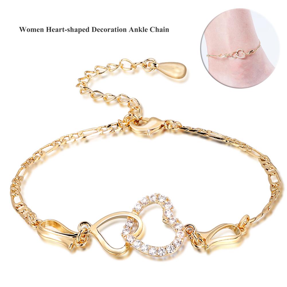 Женский женский босоножки на щиколотку в форме сердца с украшением из меди и цепочкой