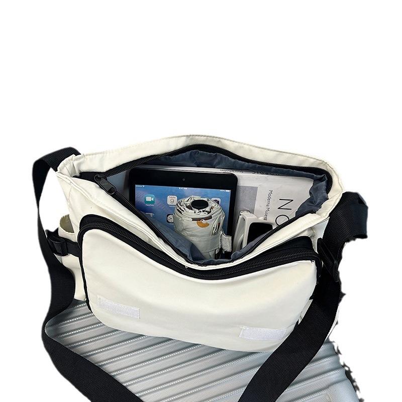 Crossbody Bag Women's Harajuku Tooling Style Letter Shoulder Bag Retro Versatile Casual Student Mailman Bag Women