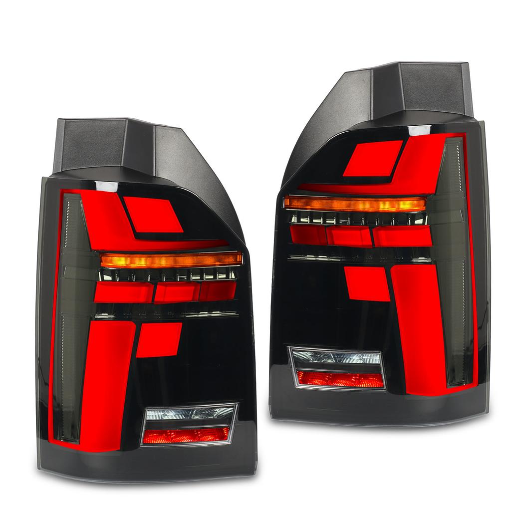 Динамические светодиодные задние фонари в стиле фейслифтинг для Multivan Transporter T6 до фейслифтинга 2016–2019 красный