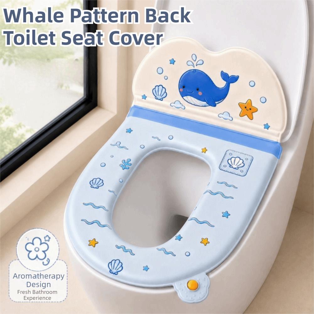 Cartoon Toilet Seat Protector with backrest Toilet Seat Cover Toilet Seat Mat Household