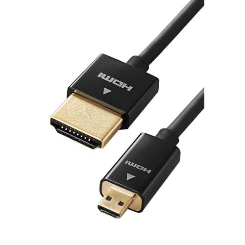 Elecom Микро HDMI кабель 2м 4K x 2K совместимый супертонкий черный DGW-HD14SSU20BK