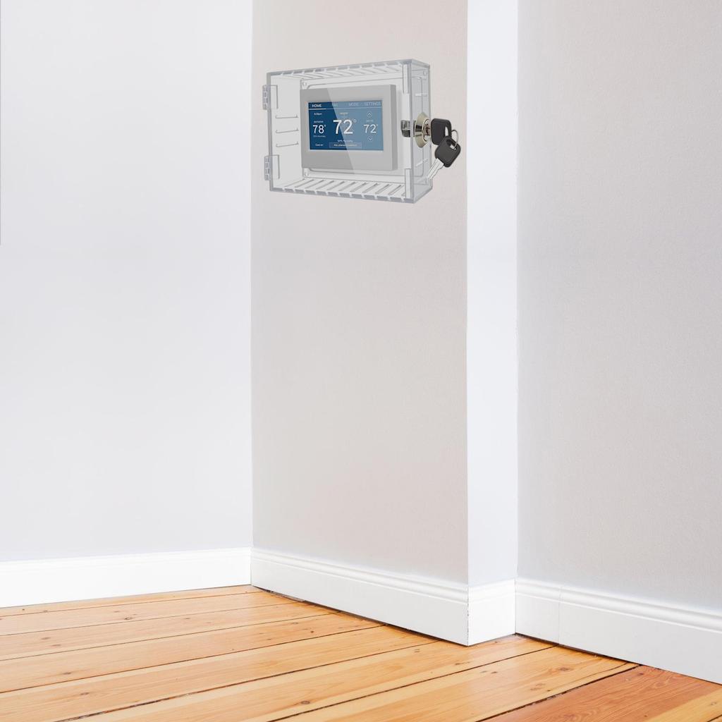 Универсальный термостат-бокс с ключом, настенный, прозрачная крышка термостата с замком, защита термостата, защитная крышка