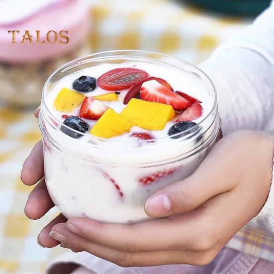 Yogurt Jar Airtight Lid Multipurpose Breathing Hole Practical Easy To Carry Milk Salad Breakfast Work Supplies