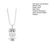 Owl Necklace Sweater Chain Faux Opal Rhinestone Decor Alloy Clothes Jewelry Dating Prom Party Garment Decoration Necklace
