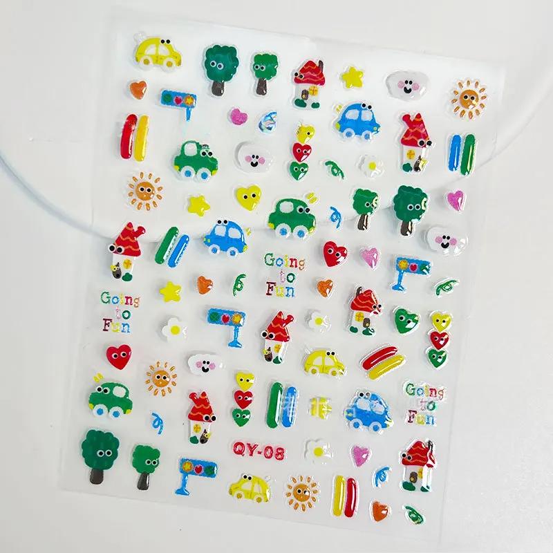 3D желейные наклейки для ногтей, прозрачные, милые, кавайные, медузы, нейл-арт, наклейки в стиле Ins, океанская тема, скрапбукинг, детская игрушка