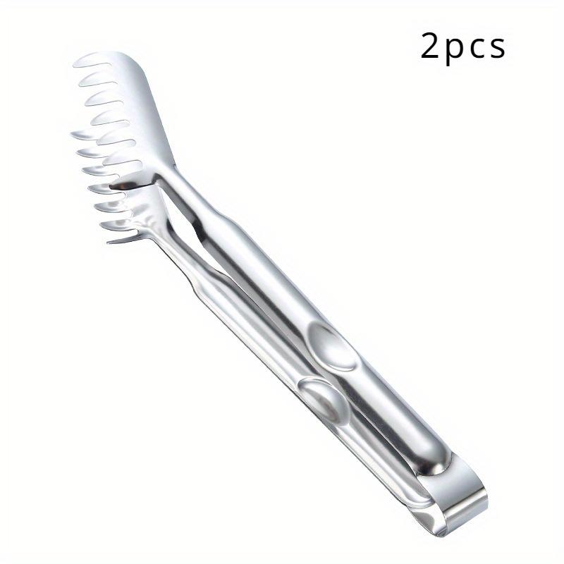 1pc Stainless Steel Pasta Spaghetti Tongs Noodle Food Comb Clip Cooking Utensils Western Restaurant Kitchen Tools Party