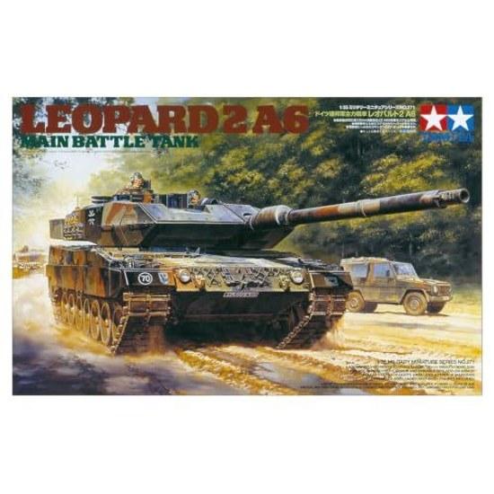Tamiya 1 35 Серия Военных Миниатюр №. 271 Немецкий Федеральный Армейский Основной Боевой Танк Leopard 2 A6 Пластиковая Модель 35271