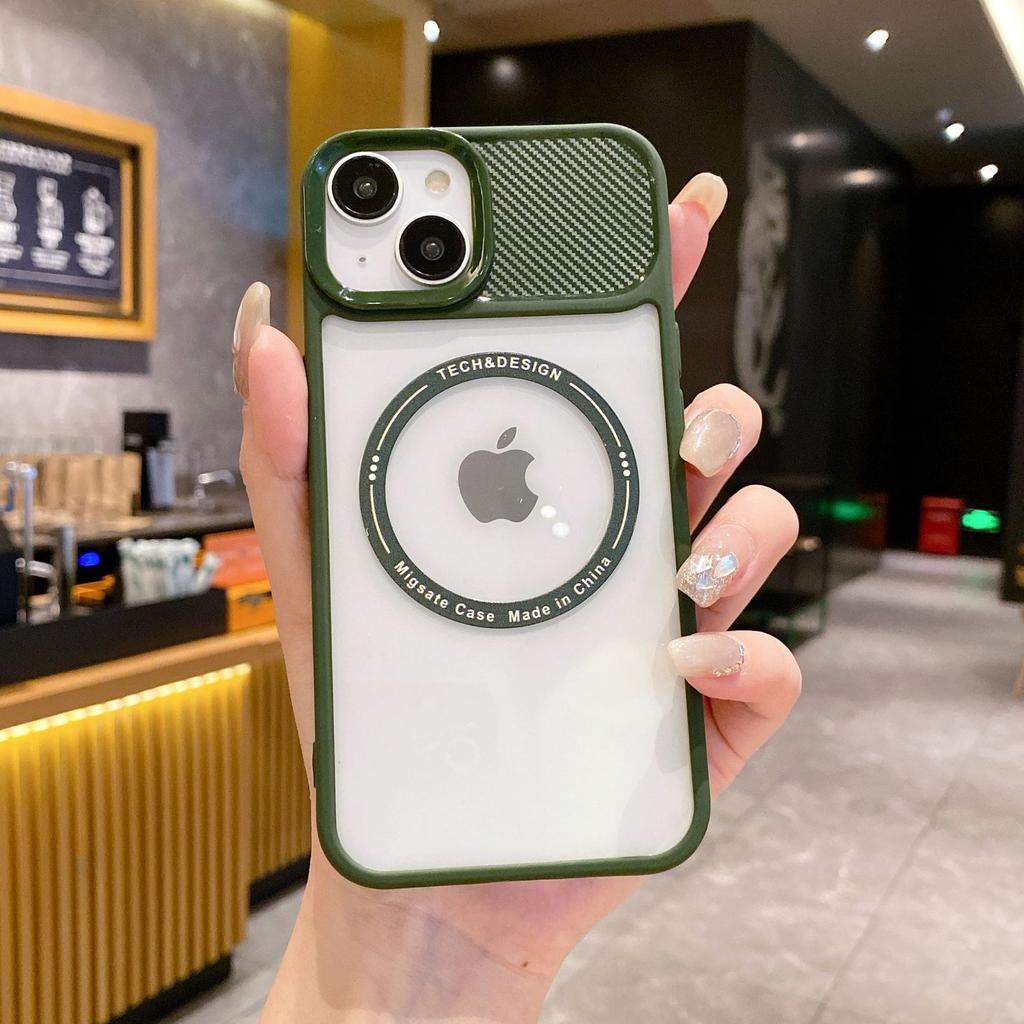 Подходит для IP16promax Магнитный чехол из углеволокна Apple 15 Цветная рамка 13/14 Полный комплект 12P Чехол для телефона