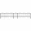 Spear Tip Steel Garden Fence 1248 x 200 cm Black