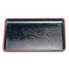 42cm Keyaki Kaiseki Tray In Black with Lacquerware Made In Japan J-kitchens (Tray) Red, Non-Slip, (ABS Resin),