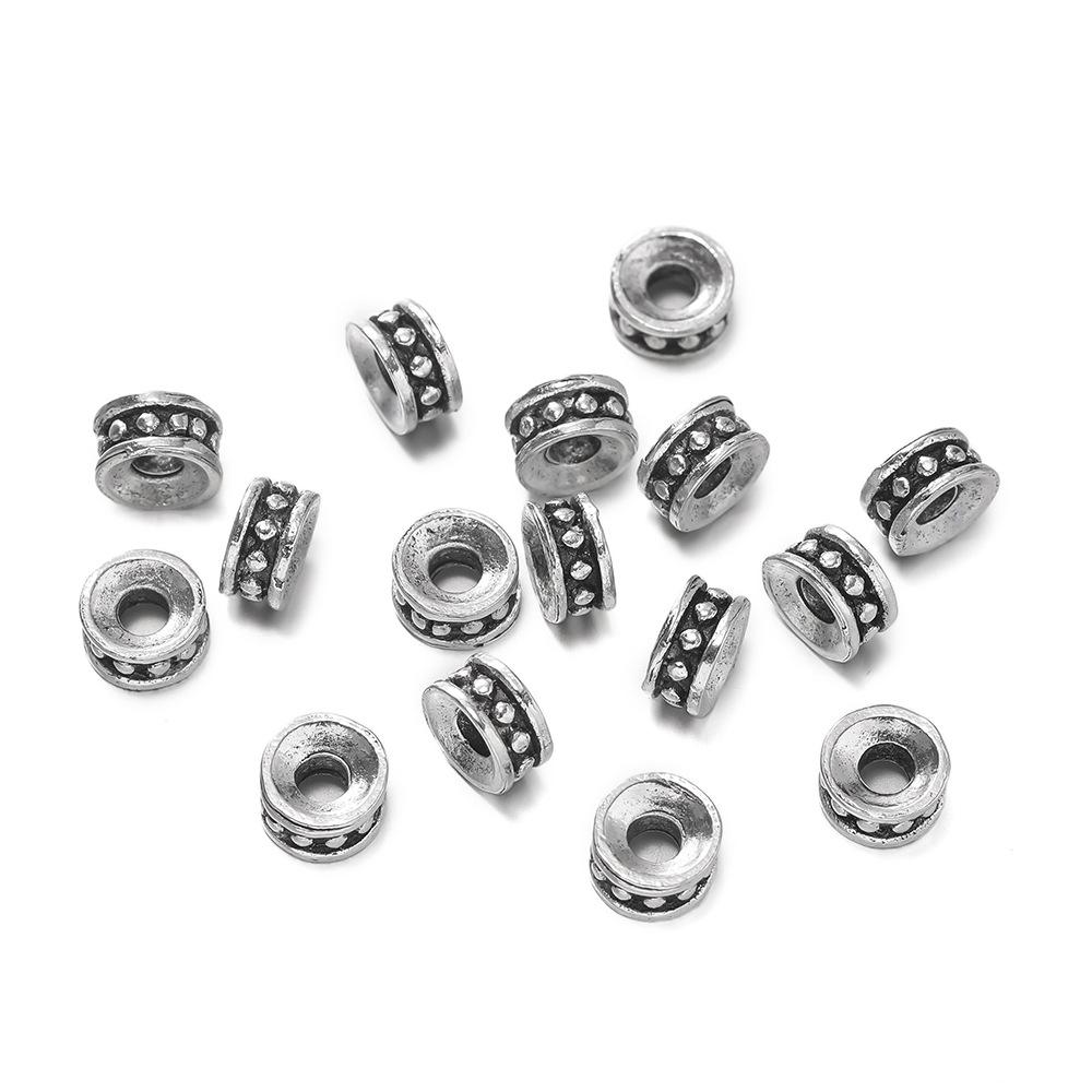 50pcs Flat Bead Spacer Handmade DIY Beaded Spacer Accessories