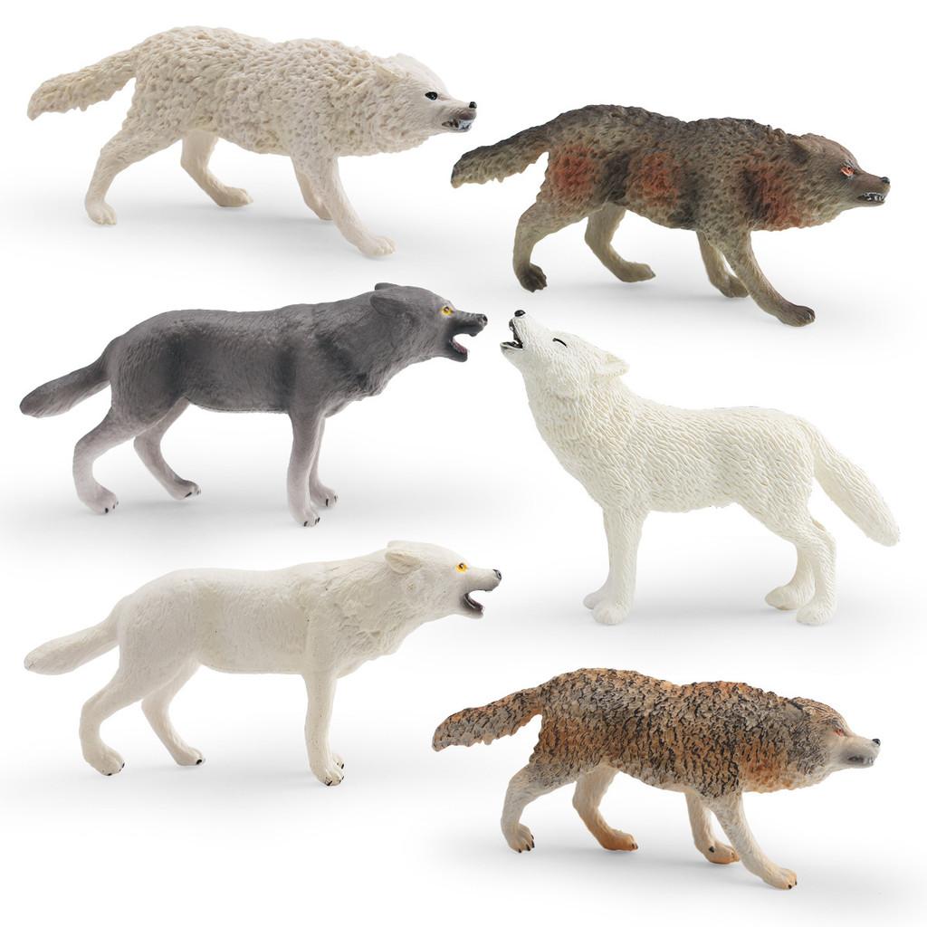 Natureinspired Animal Pvc Models Collection With Standing Wolf Figures For Childrens Toys