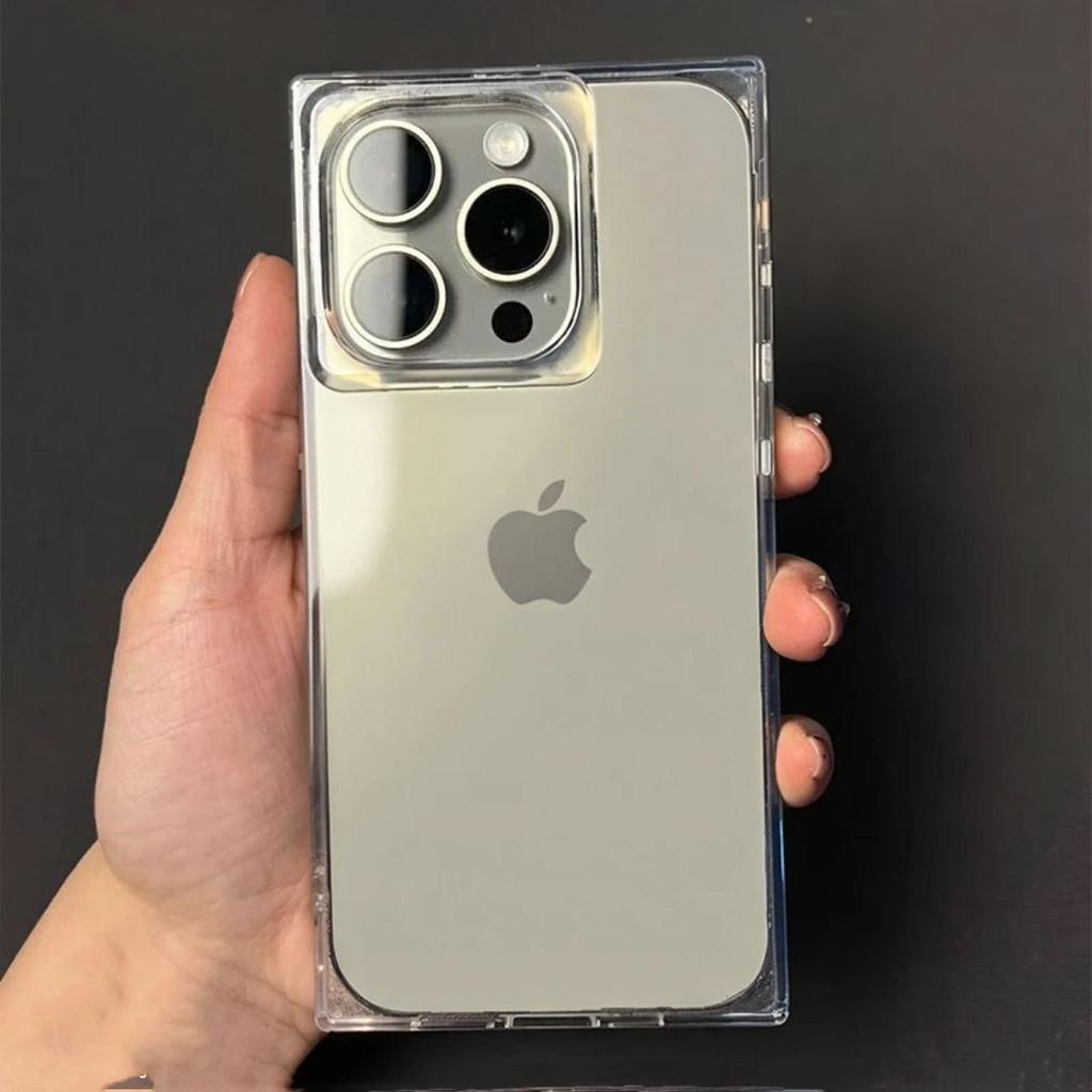 Applicable To Apple 16promax Four Corner Airbag Anti fall Resistance Transparent Shell Square Shell Mobile Phone Case Soft Shell 13 Anti Collision