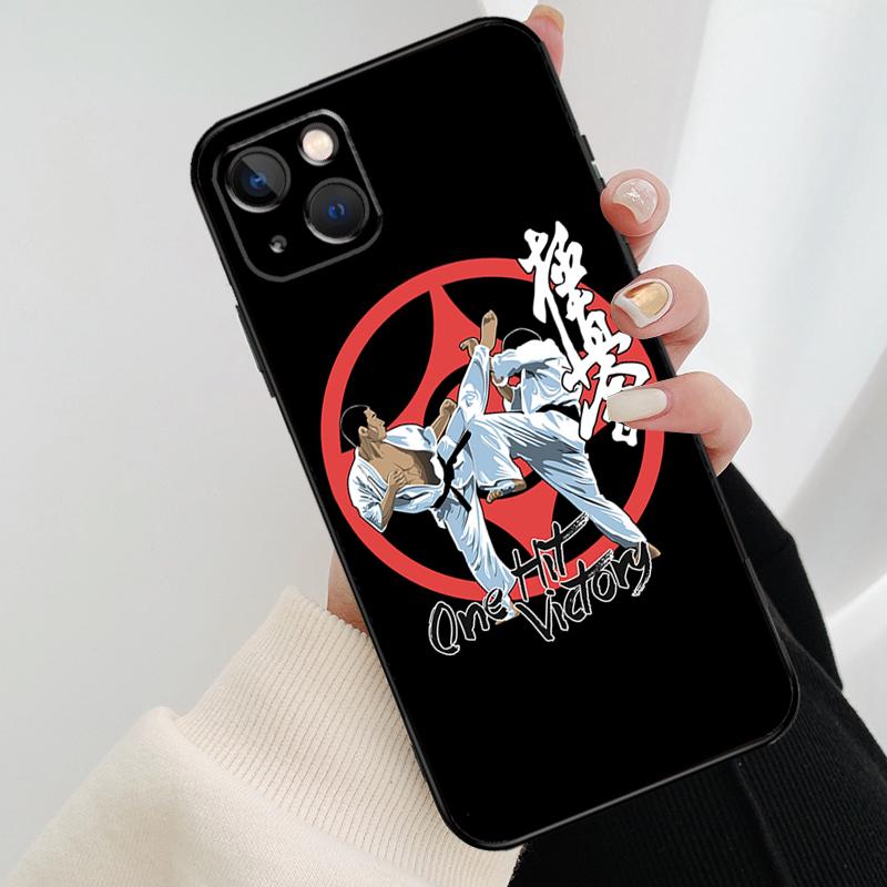 Kyokushin Karate Symbol Phone Case For iPhone 13 12 11 14 15 16 Pro Max Mini X XS Max XR Plus Case Back Cover