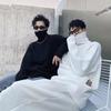 Мужской модный свободный повседневный свитер с высоким воротом в корейском стиле