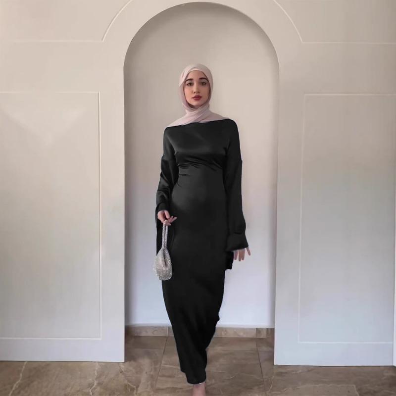 Женское платье Temperament Elegant с рукавами-крылышками и круглым вырезом