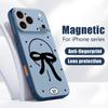 Чехол с узором из бабочек и бантов Для iPhone 17 Pro Max Чехол iPhone 16 15 14 13 Pro Max Магнитный Для Magsafe Гибридный Тонкий Матовый Чехол