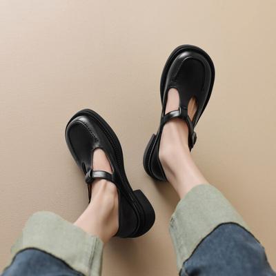 Новые повседневные женские туфли-одинарки однотонные с круглым носком большого размера с низким верхом на толстой подошве противоскользящие удобные с мягкой подошвой женские туфли-одинарки на все сезоны