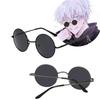 Anime Gojo Satoru Glasses Jujutsu Kaisen Gojo Satoru Cosplay Black Glasses Eyewear Sunglasses High Quality Party Men Women Props