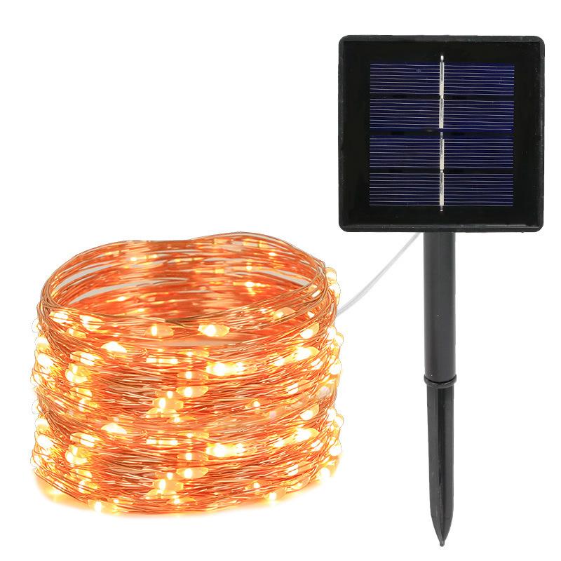 Solar String Lights Outdoor, 1Pack Solar Garden Lights Waterproof 12M/40Ft 8 Modes Fairy Lights Copper Wire Decorative Lighting for Patio Yard Party