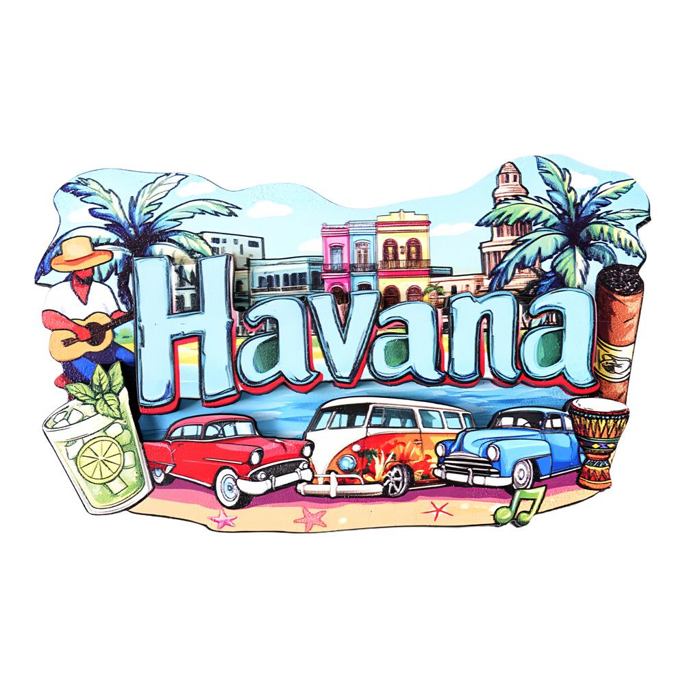 3D Wooden Magnetic Fridge Magnet City Landmark Souvenir Travel Memory Gift Set