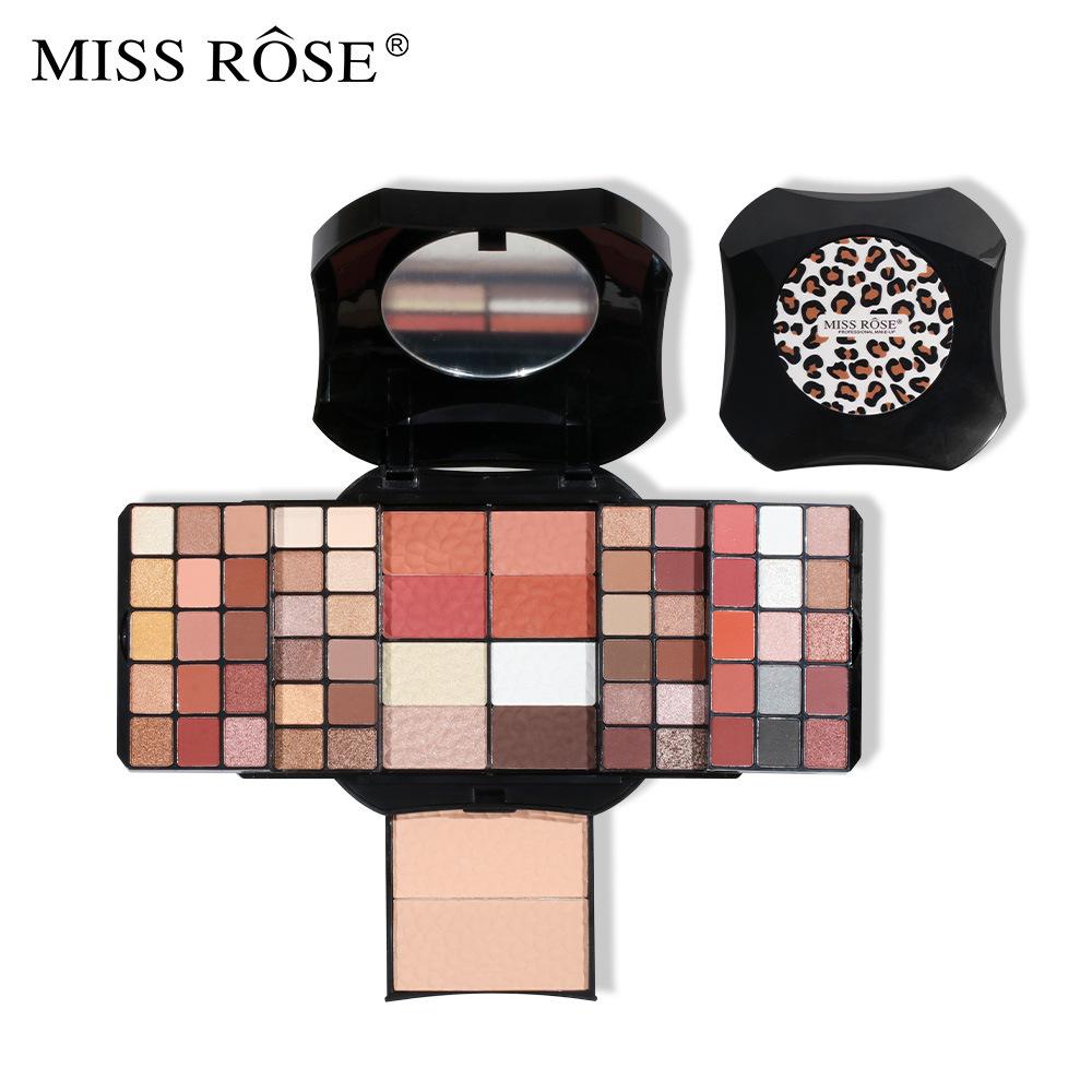 MISS ROSE 64-в-1 Изысканная коробка для макияжа для девочек Профессиональные наборы для макияжа Универсальная палитра румян Макияж для бровей Вечерний макияж