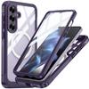 Чехол для Samsung S25 FE: Новая прозрачная магнитная присоска с защитой от падения и защитным стеклом для экрана