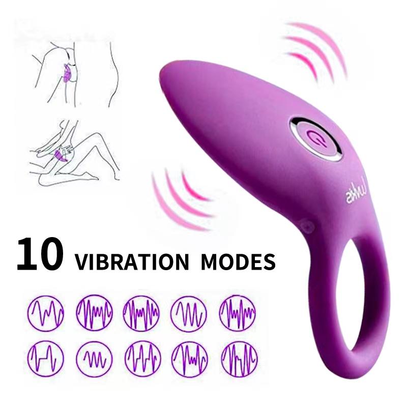 Кольцо для пениса Вибрационный стимулятор клитора G Spot Секс-игрушки для пары Вибро задержка лизания влагалища Блокировка оргазма с тонким рукавом Вибратор