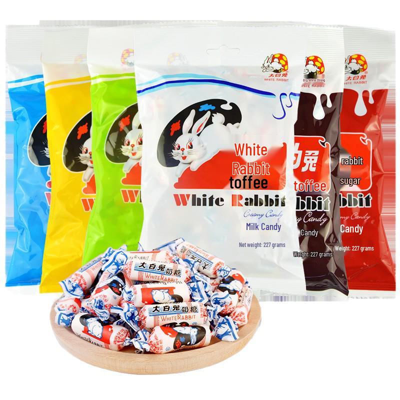 White Rabbit Milk Candy Variety Pack - Original, Mixed Flavors, 227g, Ideal for Student Graduation Gift