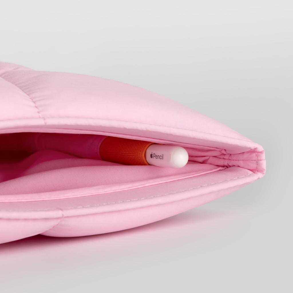 Comfyable Puffy Tablet Sleeve for 7-8 Inch iPad Mini 7 (2024/A17 Pro), Mini 6 (2021/A15), Quilted Puffer Tablet Carrying Case for Women and Men, Pink