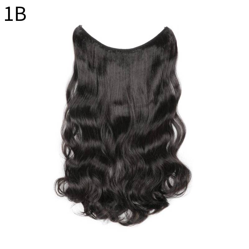 XINRAN Invisible Wire No Clips In Hair Extensions Invisible Fish Line Hairpieces Straight Wavy Hair Extensions
